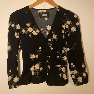 Reformation Floral Blouse Size 0